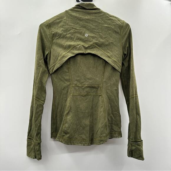 Lululemon Define Jacket *Ice Dye in Ice Wash‎ Moss Green Sz 4 - Picture 6 of 9